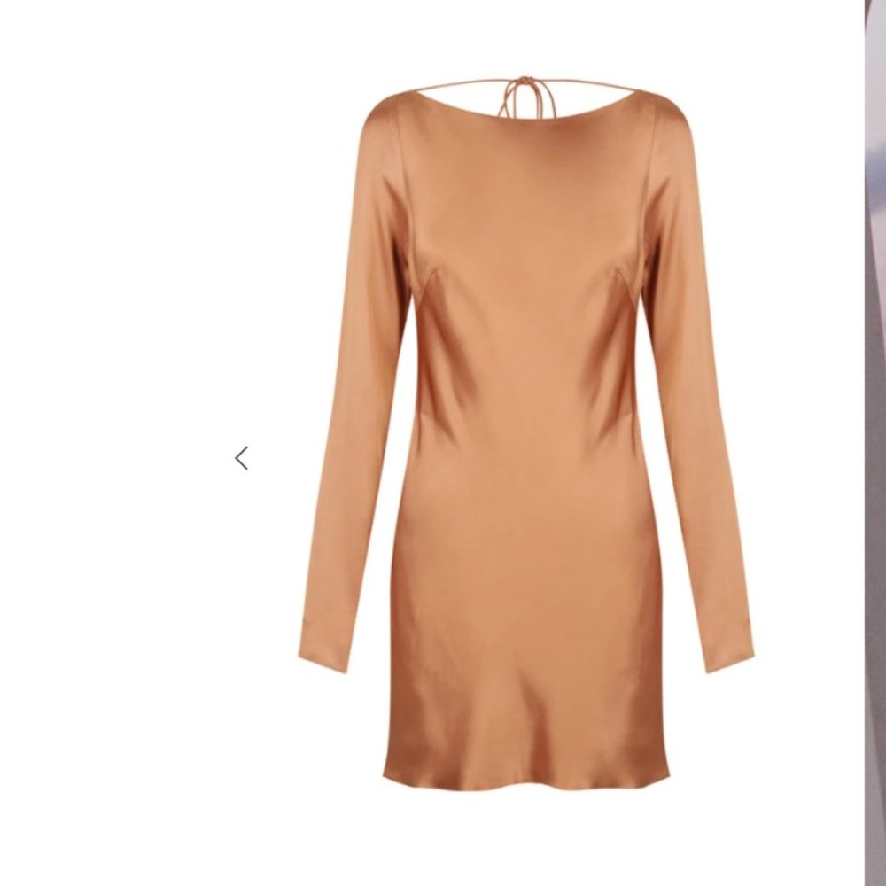 Shona Joy Eloise Long Sleeve Backless Mini Dress